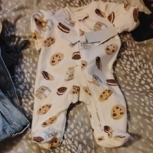 Carter's Milk and Cookie Print Kids Footie